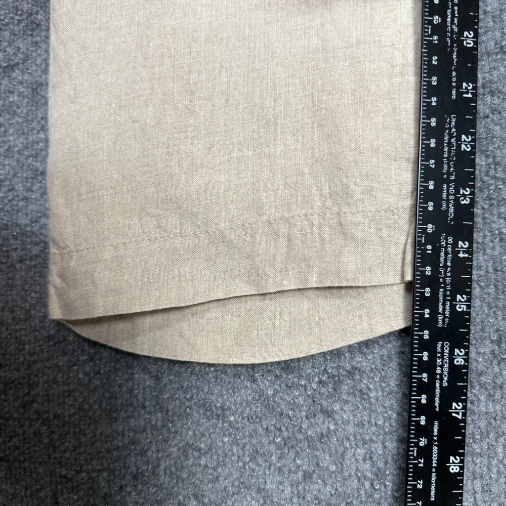 Gap Pants Women 4 Beige Khaki 100% Linen Straight Leg Drawstring Lined Trousers - Picture 15 of 16